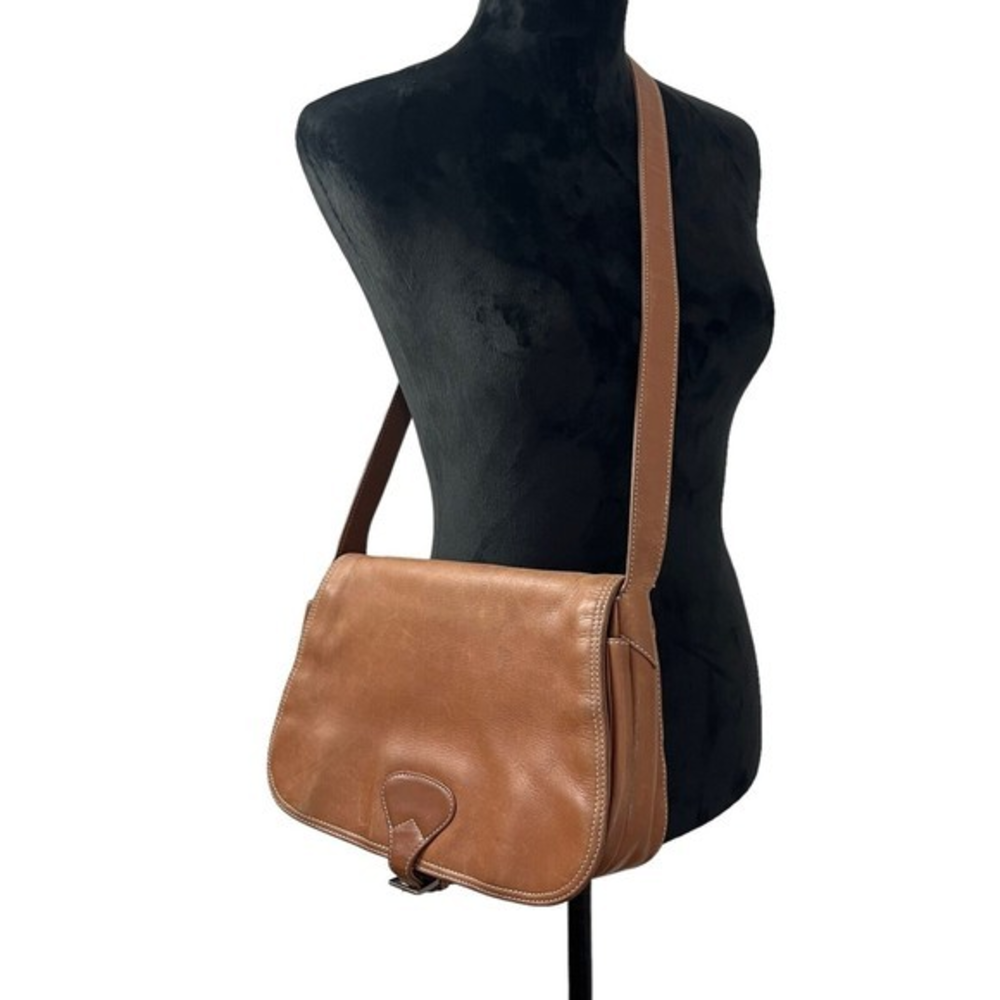 Hobo International Brown Leather Saddle Crossbody Messenger Bag